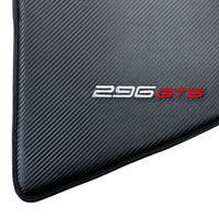 Floor Mats for Ferrari 296 GTB (2022-2024) Made From Carbon Fiber Leather - AutoWin