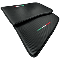Floor Mats for Ferrari 296 GTS (2022-2024) Made From Carbon Fiber Leather - AutoWin