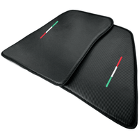 Floor Mats for Ferrari 296 GTS (2022-2024) Made From Carbon Fiber Leather - AutoWin