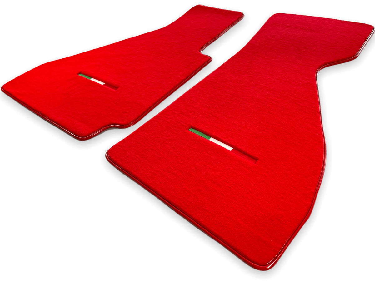 Floor Mats For Ferrari 328 GTB 1985-1989 Red Autowin Brand Italian Edition - AutoWin