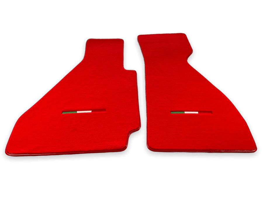 Floor Mats For Ferrari 328 GTB 1985-1989 Red Autowin Brand Italian Edition - AutoWin