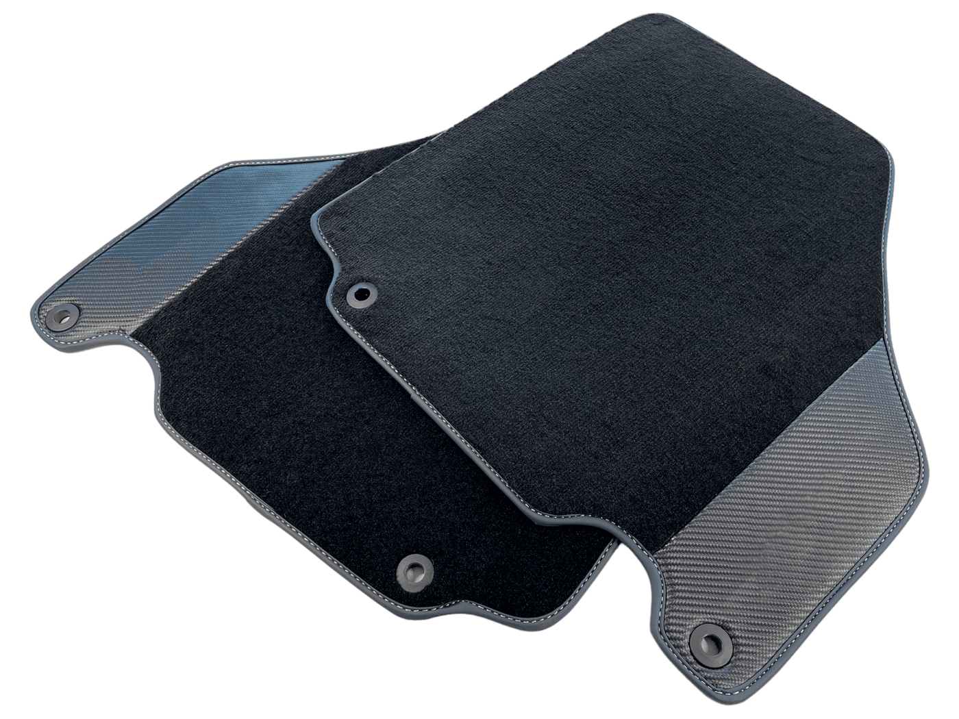 Floor Mats For Ferrari 360 Modena 1999-2005 Black With Carbon Fiber Leather - AutoWin