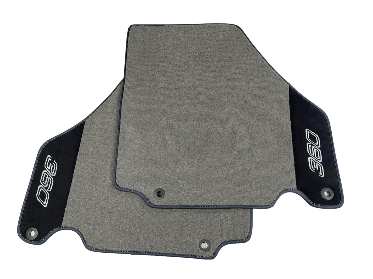 Floor Mats For Ferrari 360 Modena 1999-2005 Gray With Alcantara Leather - AutoWin