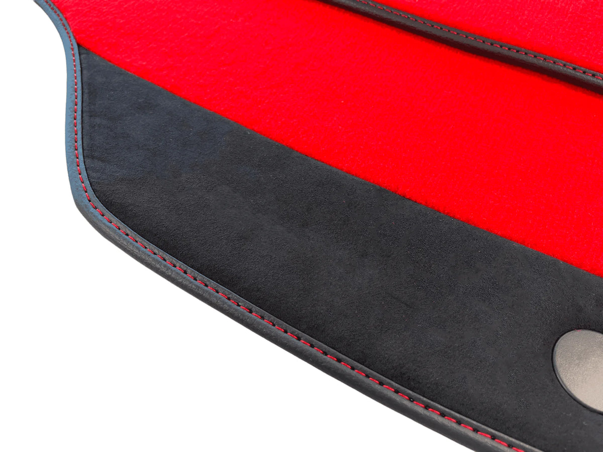 Floor Mats For Ferrari 458 GT2 (2012-2015) Red Carpet And Alcantara Leather