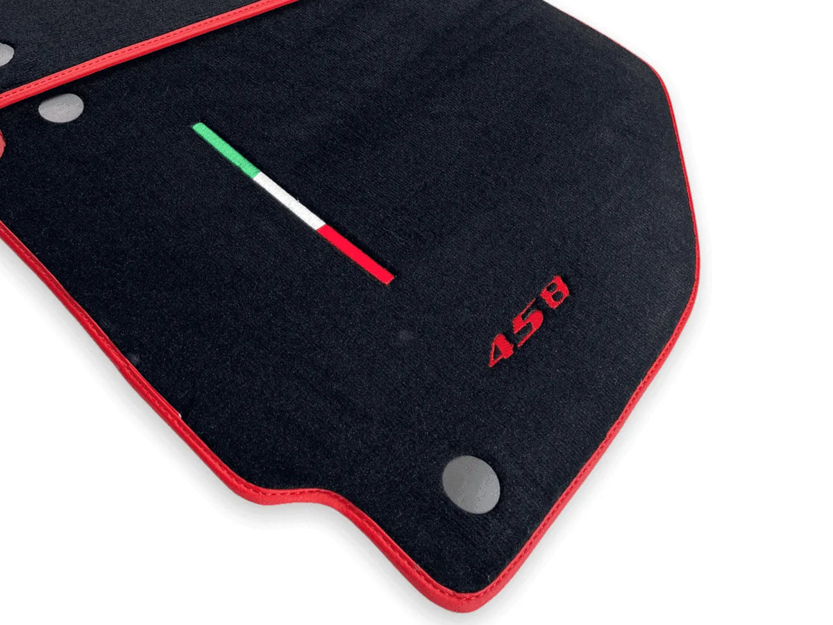 Floor Mats For Ferrari 458 Italia (2009-2015) Red Trim - AutoWin