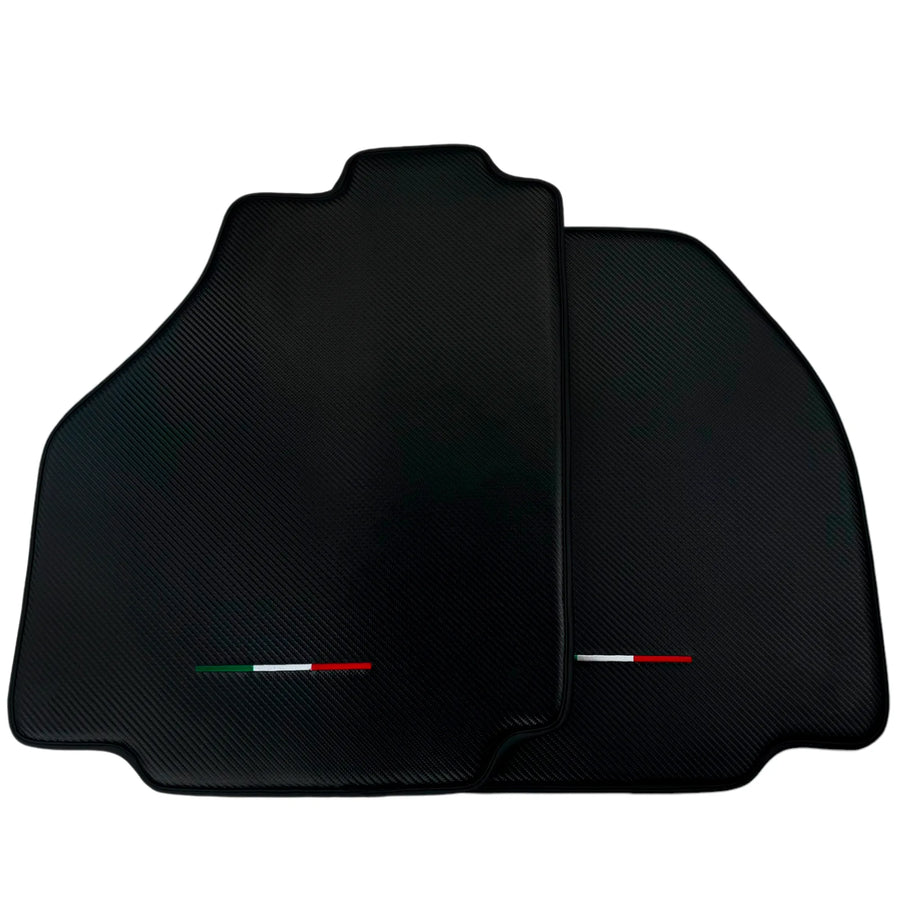 Floor Mats for Ferrari 458 Speciale (2012-2015) Carbon Fiber Leather Autowin Brand Italian Edition