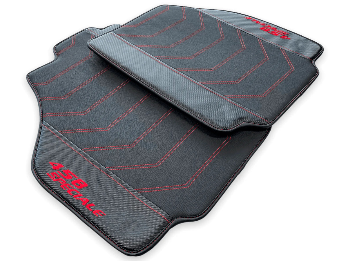 Floor Mats For Ferrari 458 Speciale With Carbon Fiber Leather 2012-2015