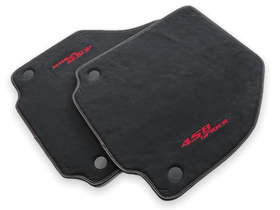 Floor Mats For Ferrari 458 Spider 2012-2015 Alcantara Leather - AutoWin