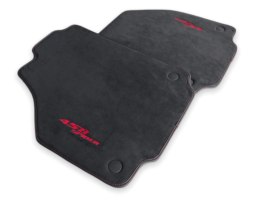 Floor Mats For Ferrari 458 Spider 2012-2015 Alcantara Leather - AutoWin