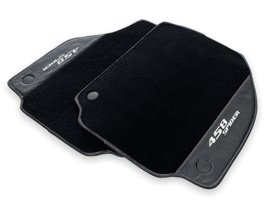 Floor Mats For Ferrari 458 Spider 2012-2015 Carbon Leather - AutoWin