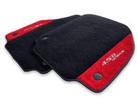 Floor Mats For Ferrari 458 Spider 2012-2015 Red Alcantara Leather - AutoWin