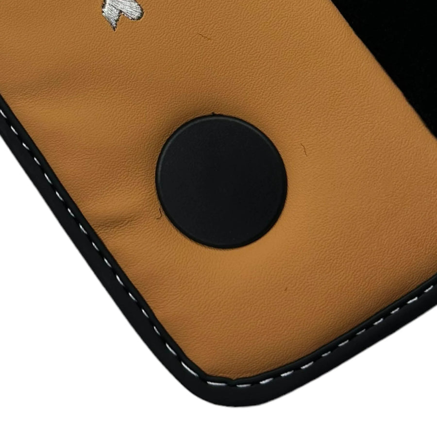Floor Mats for Ferrari 458 Spider (2012-2015) with Beige Tradizione Nappa Leather - AutoWin