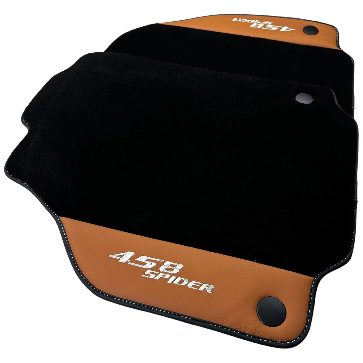 Floor Mats for Ferrari 458 Spider (2012-2015) with Cuoio Nappa Leather - AutoWin