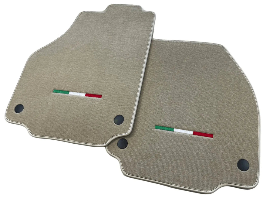 Floor Mats For Ferrari 488 2015-2022 Beige Autowin Brand Italian Edition