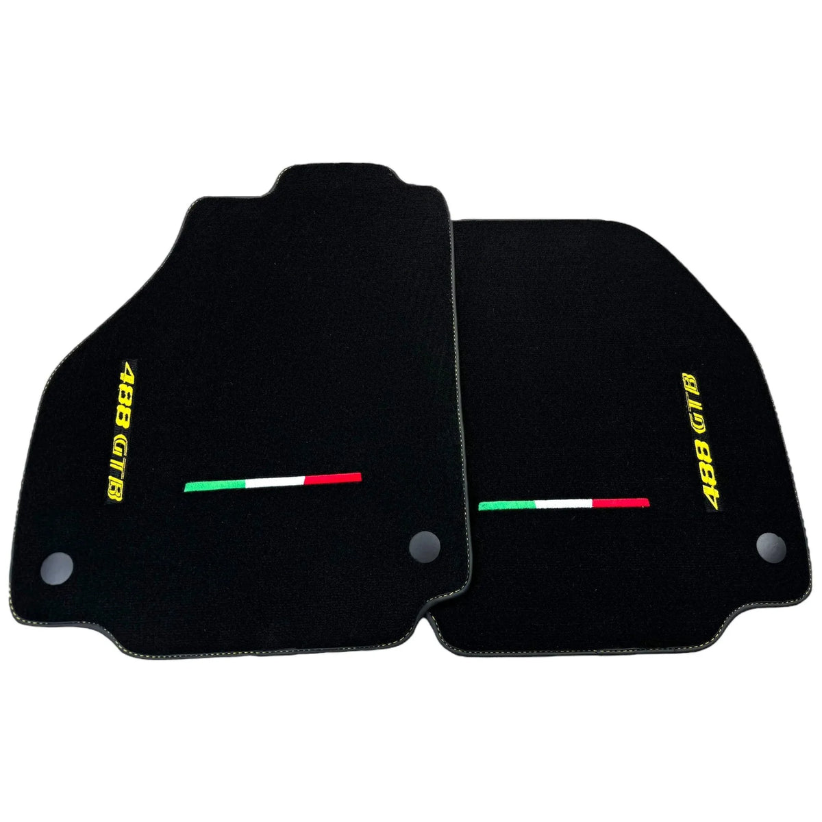 Floor Mats for Ferrari 488 GTB (2015-2022) Italian Edition | Black Trim - AutoWin