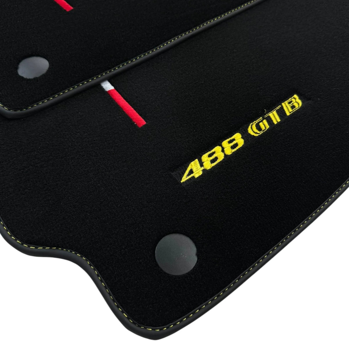 Floor Mats for Ferrari 488 GTB (2015-2022) Italian Edition | Black Trim - AutoWin