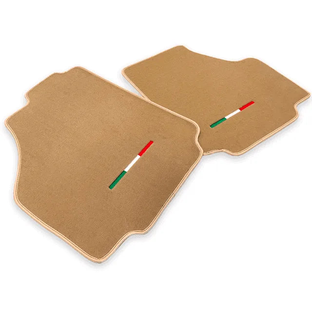 Floor Mats For Ferrari 488 Pista Spider (2019-2021) Beige Autowin Brand Italian Edition