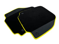 Floor Mats For Ferrari 488 Spider 2015-2022 Leather and Yellow Trim