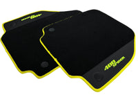 Floor Mats For Ferrari 488 Spider 2015-2022 Leather and Yellow Trim - AutoWin