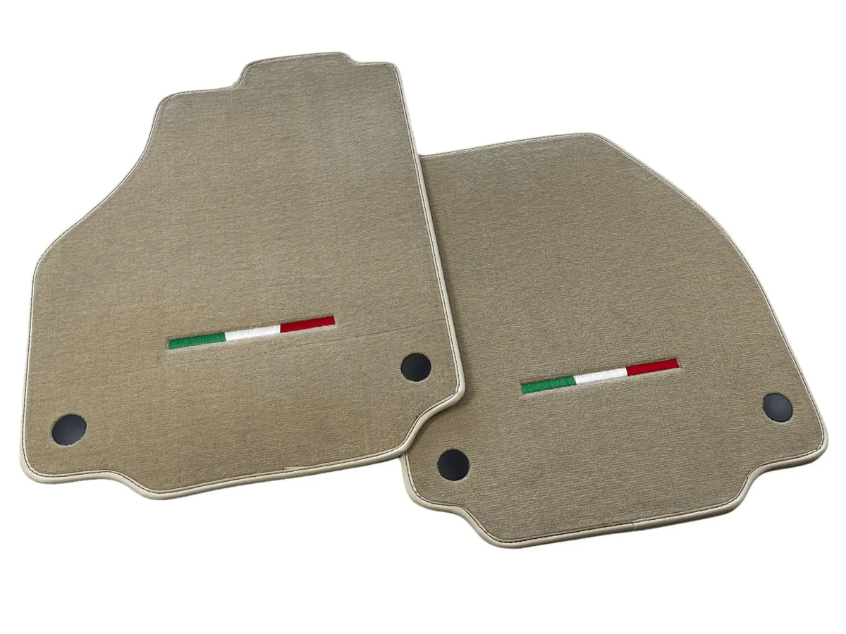 Floor Mats For Ferrari 488 Spider (2016-2022) Beige Autowin Brand Italian Edition