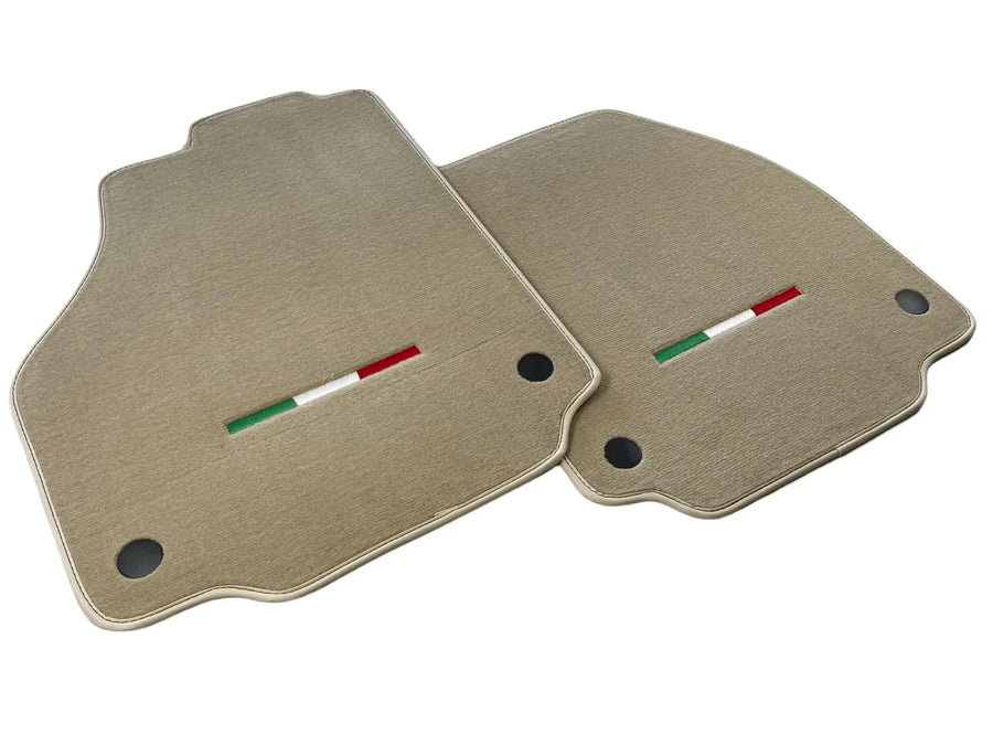 Floor Mats For Ferrari 488 Spider (2016-2022) Beige Autowin Brand Italian Edition