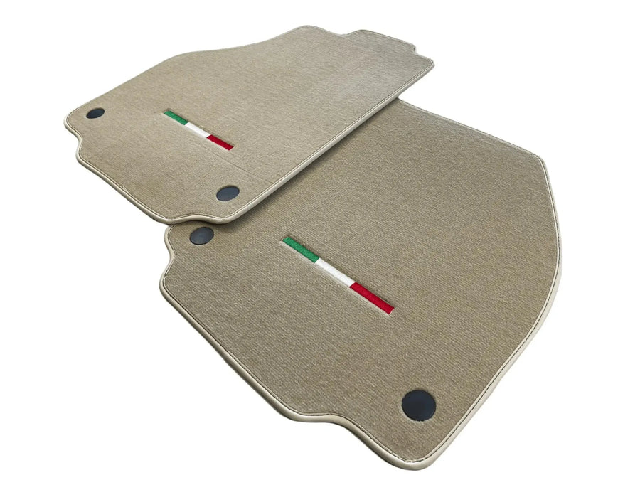 Floor Mats For Ferrari 488 Spider (2016-2022) Beige Autowin Brand Italian Edition