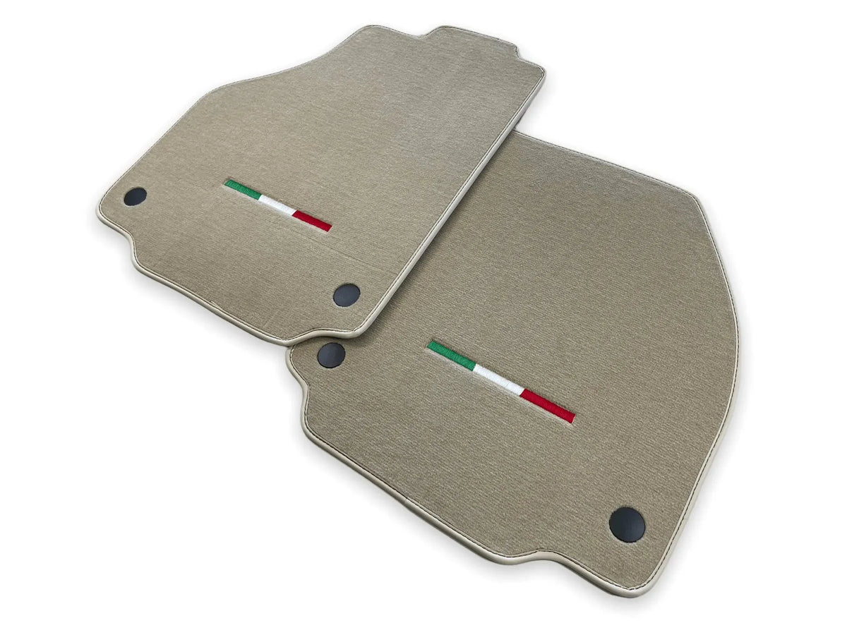 Floor Mats For Ferrari 488 Spider (2016-2022) Beige Autowin Brand Italian Edition
