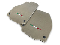 Floor Mats For Ferrari 488 Spider (2016-2022) Beige Autowin Brand Italian Edition