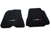 Floor Mats For Ferrari F12 Berlinetta Black Tailored Carpets With Italian Emblem - AutoWin
