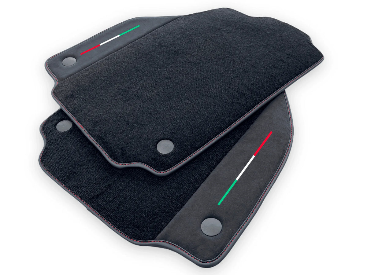 Floor Mats For Ferrari F8 Spider 2019-2022 Red Italian Edition - AutoWin