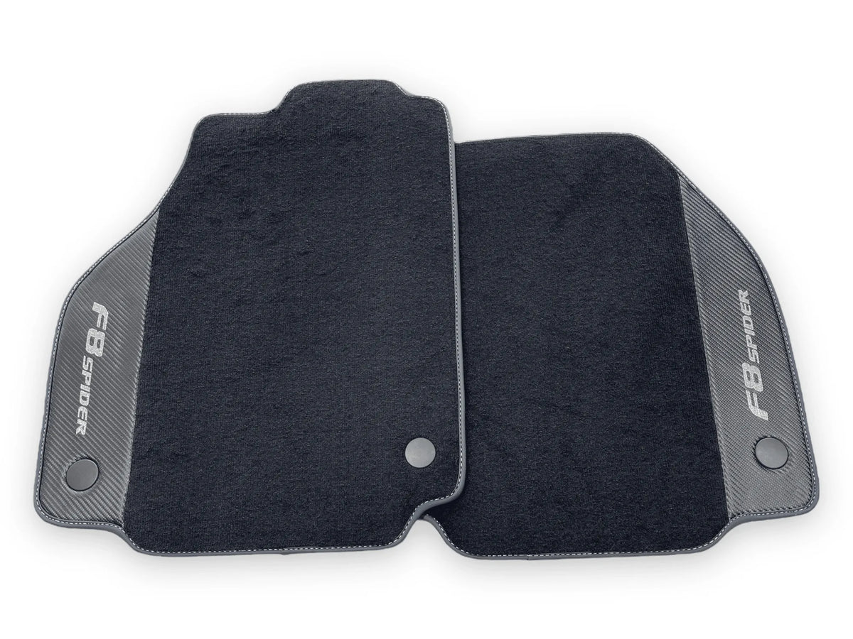 Floor Mats For Ferrari F8 Spider 2019-2022 With Carbon Fiber Leather - AutoWin