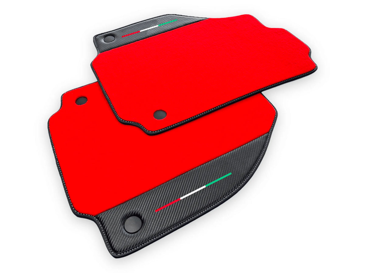 Floor Mats For Ferrari F8 Spider 2019-2022 With Carbon Leather