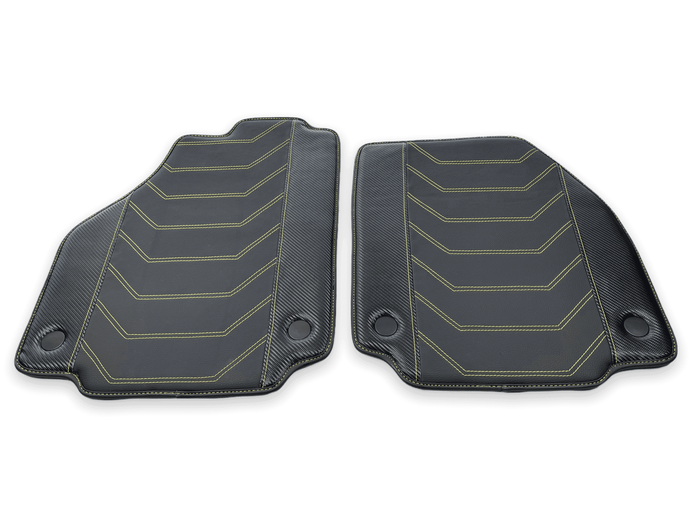 Floor Mats For Ferrari F8 Spider 2019-2022 Yellow Sewing - AutoWin