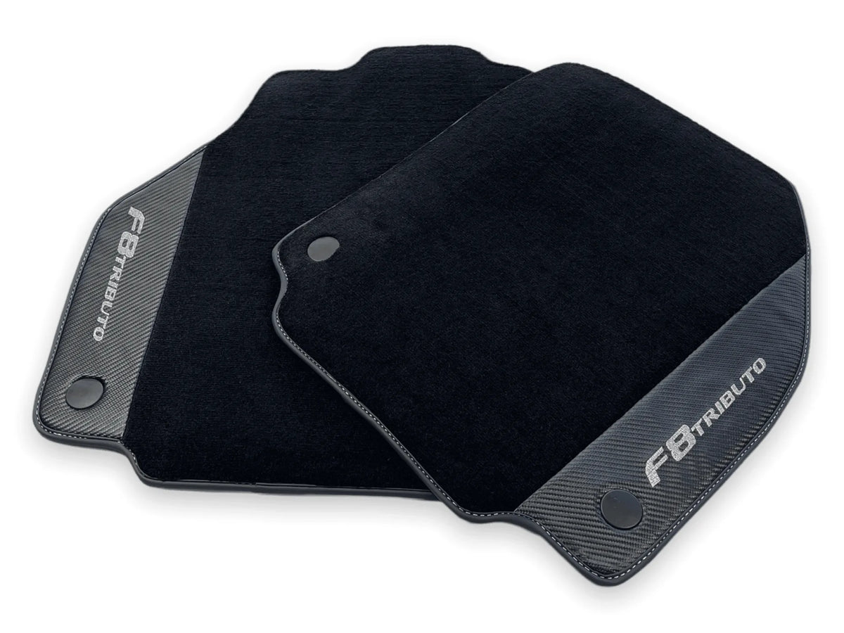 Floor Mats For Ferrari F8 Tributo 2019-2022 With Carbon Leather - AutoWin