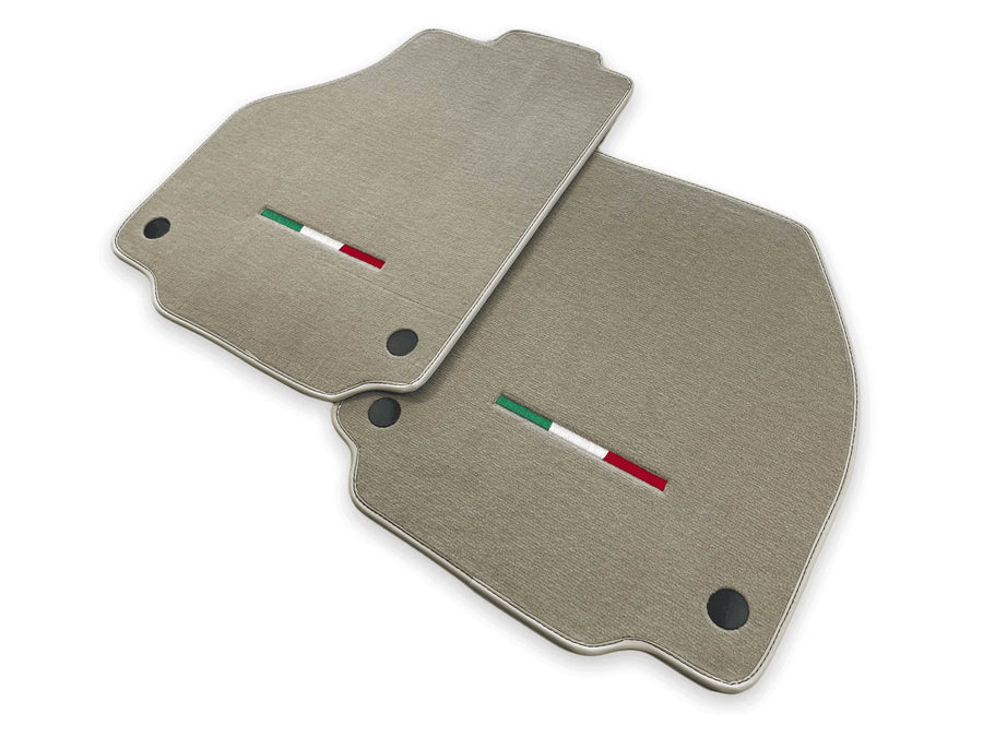 Floor Mats For Ferrari F8 Tributo (2019-2023) Beige Italian Edition - AutoWin