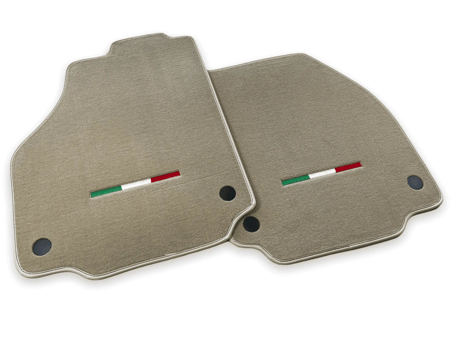 Floor Mats For Ferrari F8 Tributo (2019-2023) Beige Italian Edition - AutoWin
