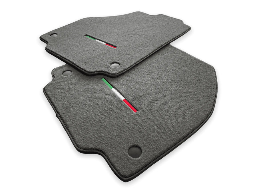 Floor Mats For Ferrari F8 Tributo (2019-2023) Gray Italian Edition - AutoWin