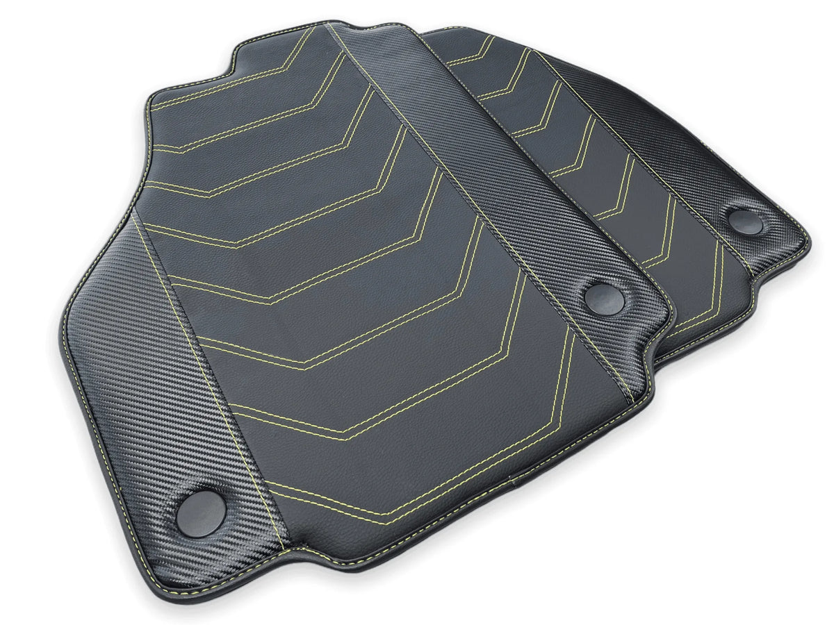 Floor Mats For Ferrari F8 Tributo (2019-2023) Yellow Sewing