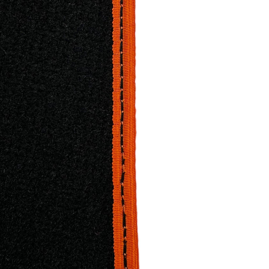 Floor Mats For McLaren 720S Black Tailored With Orange Trim - AutoWin
