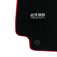 Floor Mats For Mercedes-Benz C Class W205 2014-2021 ER56 Design with Red Trim - AutoWin