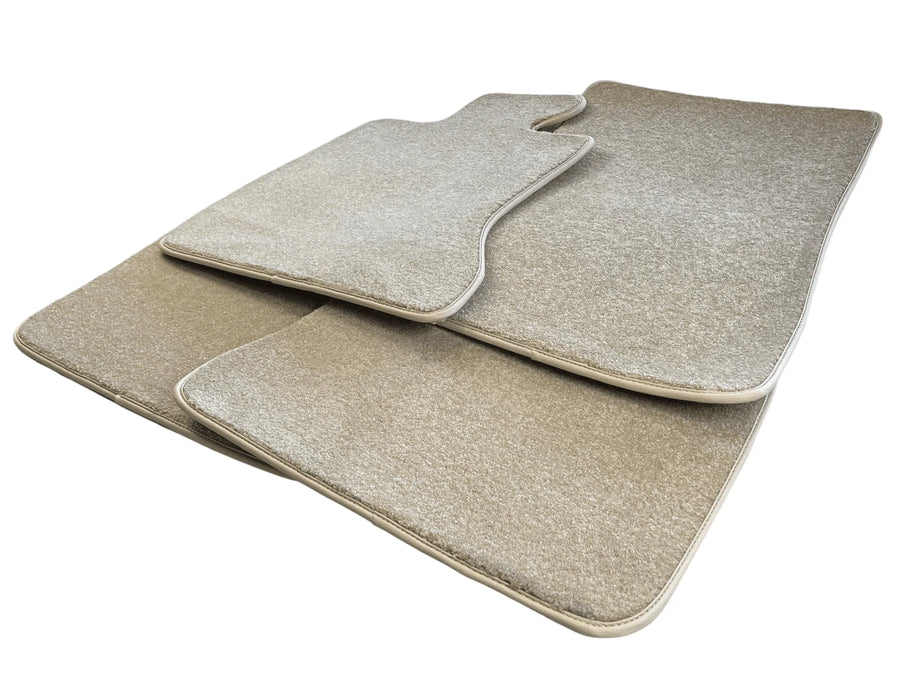 Floor Mats For Rolls Royce Ghost Series II (2021-2024) Beige Luxury Quality - AutoWin
