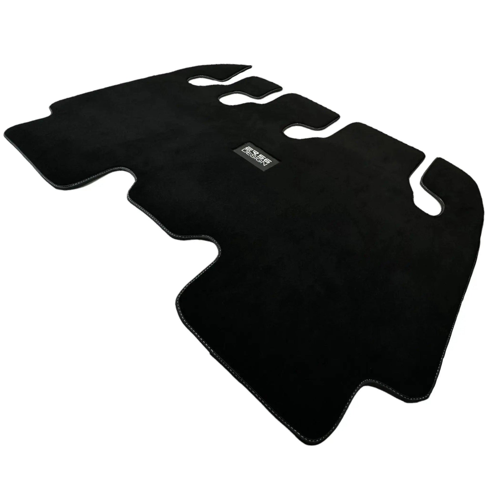 Floor Mats for Tesla Model X - 7 Seats (2016-2024) Black Tailored Carpets ER56 Design - AutoWin