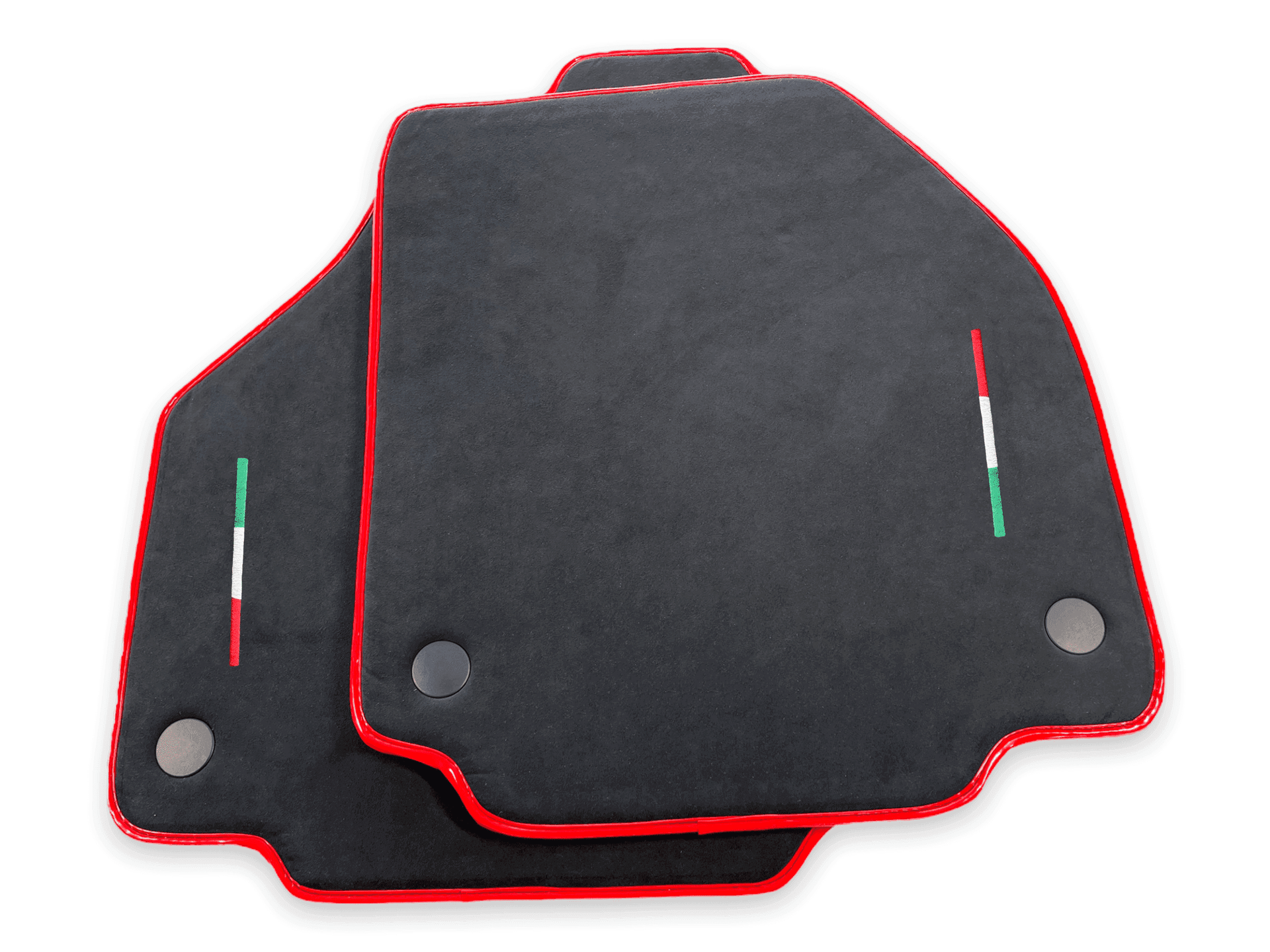 Floor Mats For Ferrari 458 Italia (2009-2015) Alcantara Leather Red Trim - AutoWin