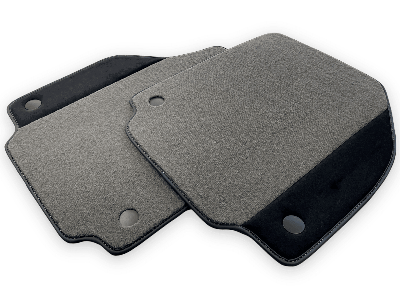 Gray Floor Mats For Ferrari 488 Spider (2016-2022) Carpets With Alcantara Leather - AutoWin