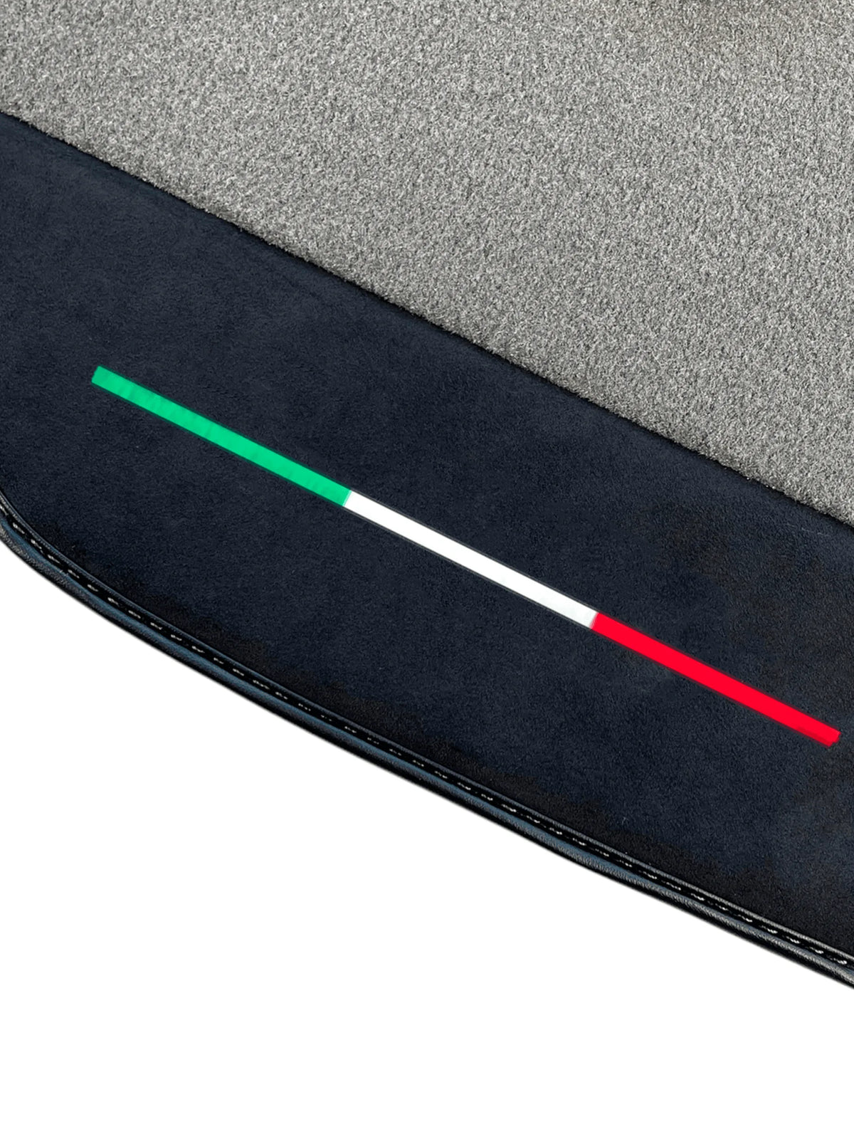 Gray Floor Mats For Ferrari 488 Pista Spider 2019-2021 With Alcantara Leather - AutoWin