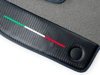 Gray Floor Mats For Ferrari 488 Spider 2015-2022 Carbon Leather - AutoWin