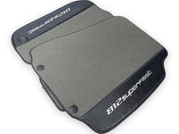 Gray Floor Mats For Ferrari 812 Superfast With Carbon Fiber Leather - AutoWin