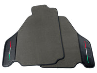 Gray Floor Mats For Ferrari F430 2004-2009 With Carbon Fiber Leather - AutoWin