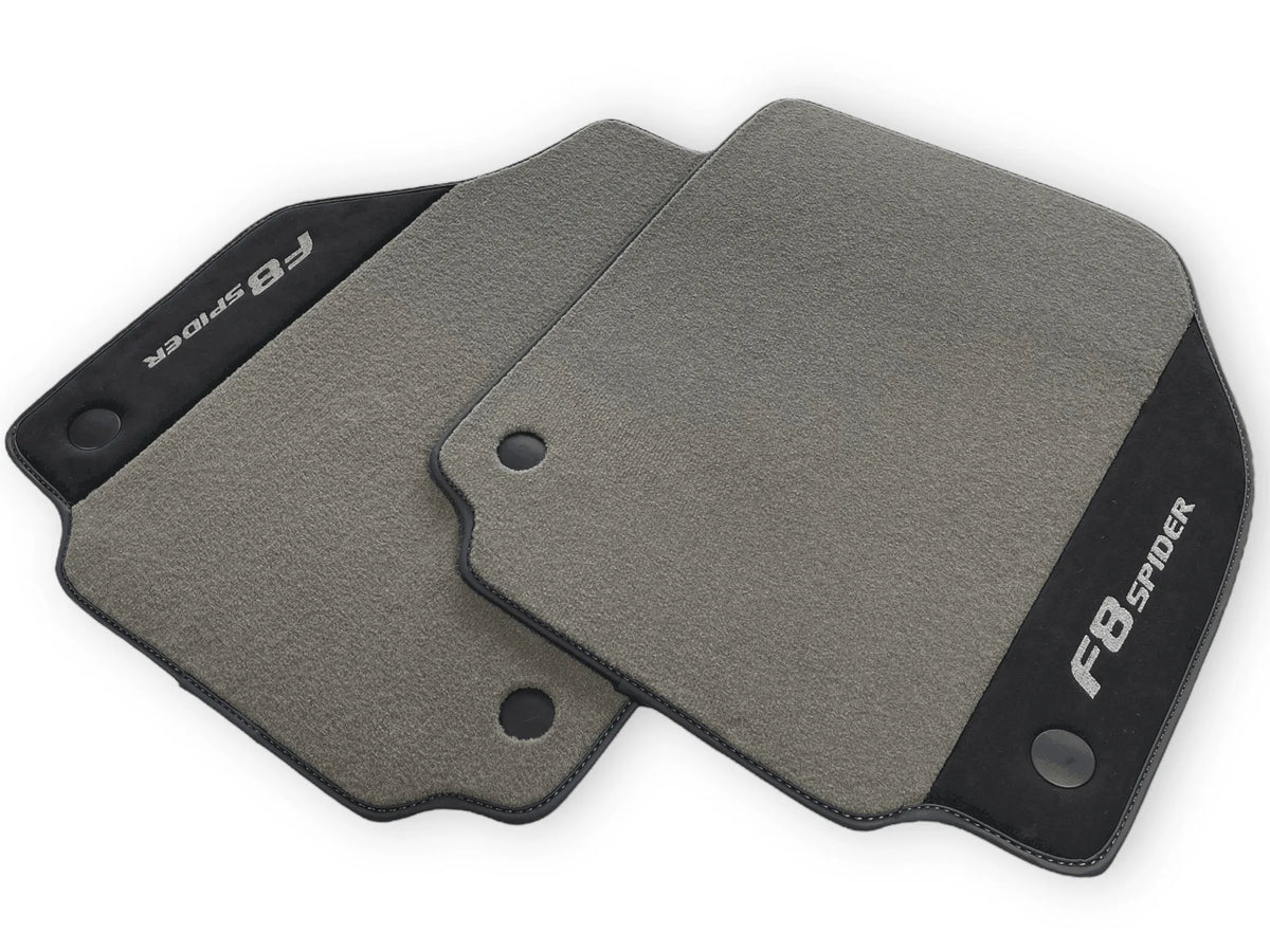 Gray Floor Mats For Ferrari F8 Spider 2019-2022 With Alcantara Leather - AutoWin