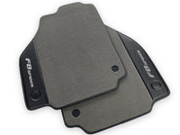 Gray Floor Mats For Ferrari F8 Spider 2019-2022 With Carbon Fiber Leather - AutoWin